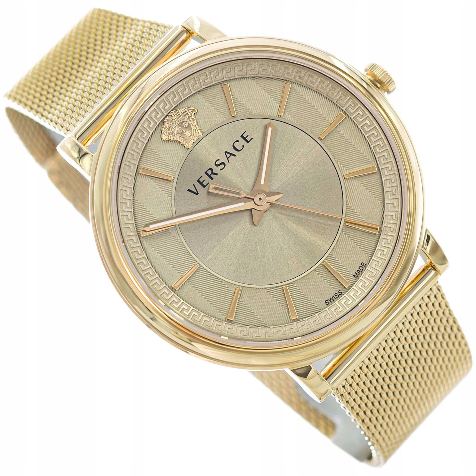 Pánské Hodinky Versace Versace V-circle VE5A00720 Gold Mesh, Safírové Sklo