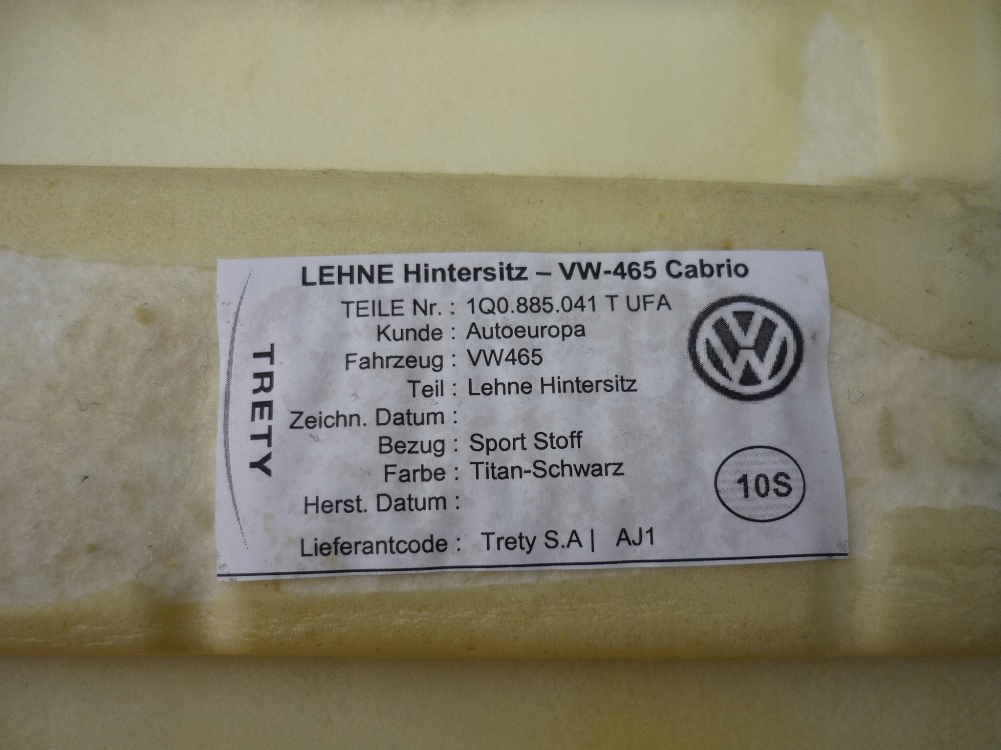 кресла Задний диван / vw EOS 2005-2015