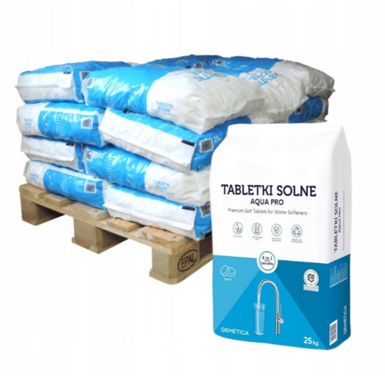 Tabletki solne Ciech 25kg do zmiękczaczy uzdatnianie wody 20 worków 500kg