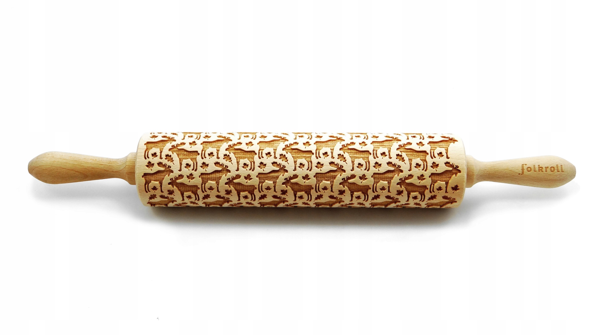 Wałek grawerowany wzór ŁOSIE, duży