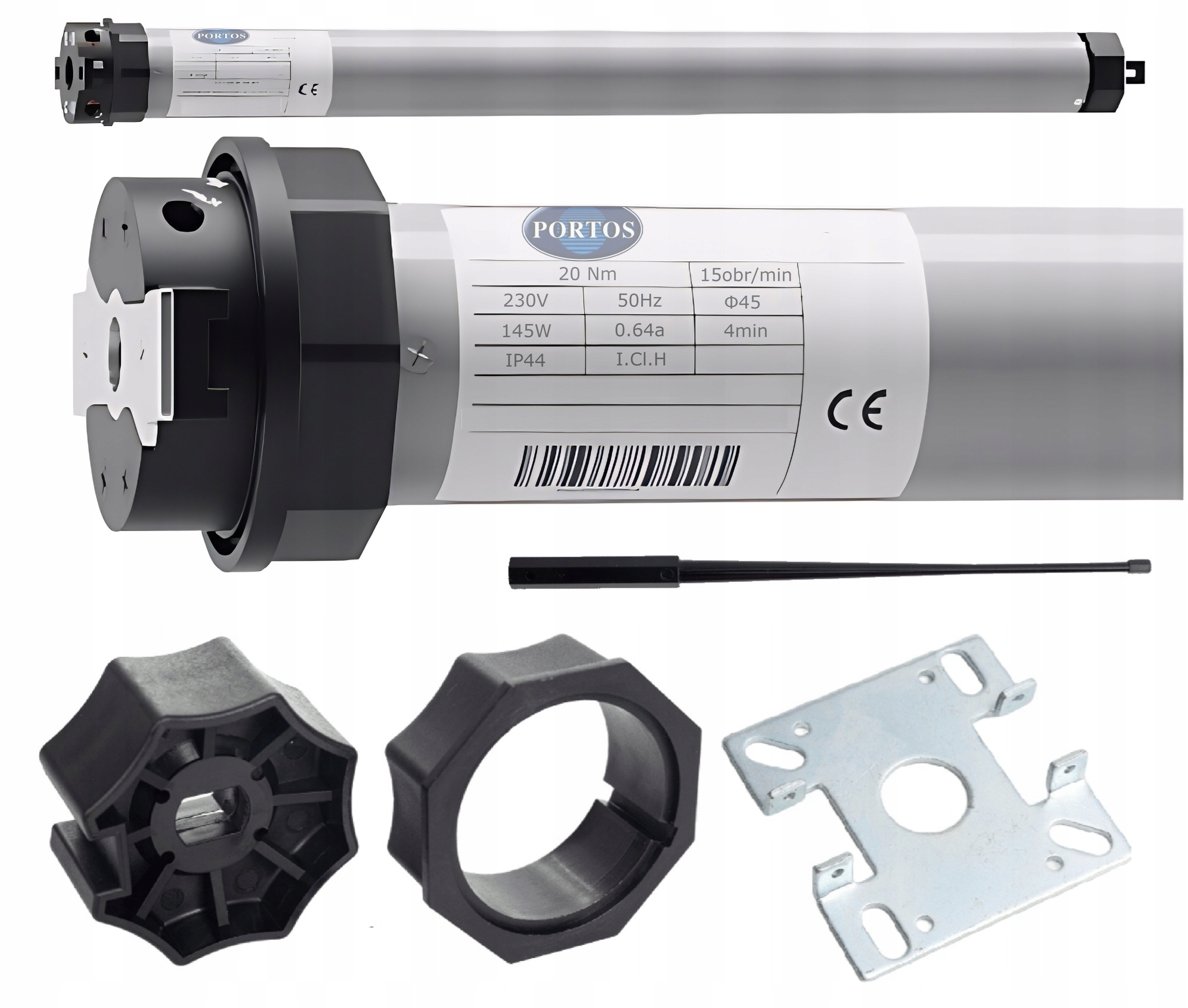 Kabelový pohonný motor pro venkovní rolety Fi 60 mm 20 Nm Portos