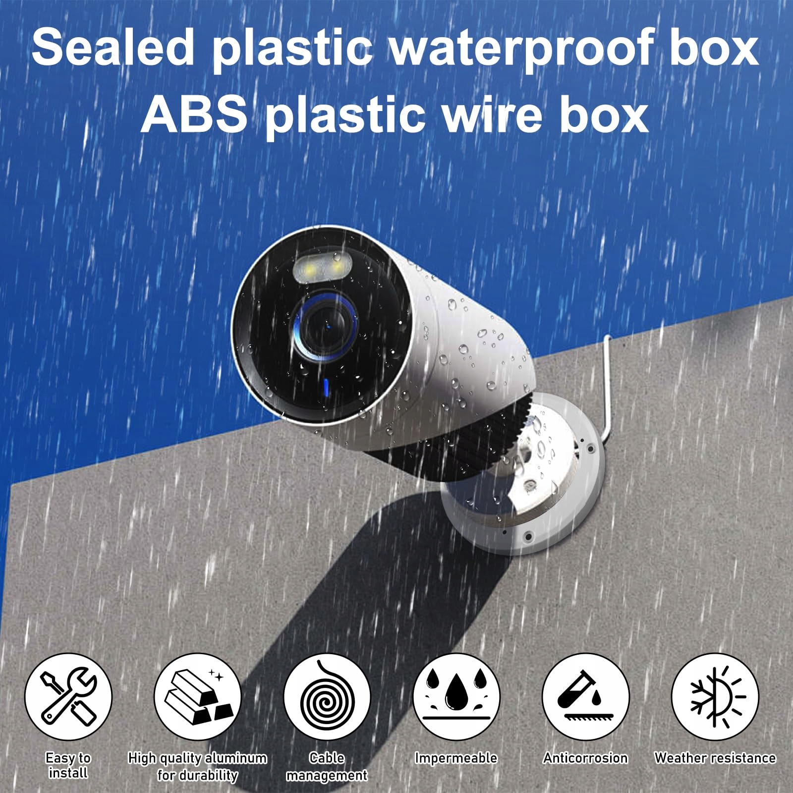 ABS Wodoodporna Kamera Złącze Do Kamer Bullet Złącze Plastikowe — miniatura 3