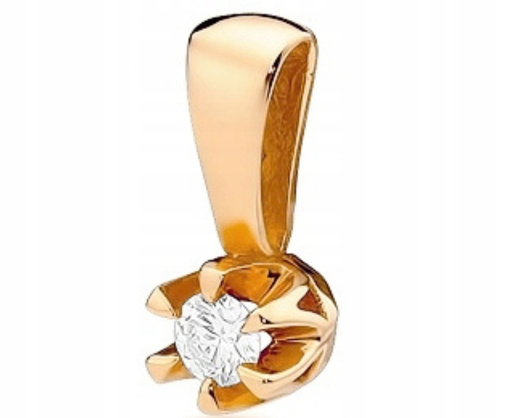 Přívěsek přívěsek s briliantem růžové zlato Gravírování