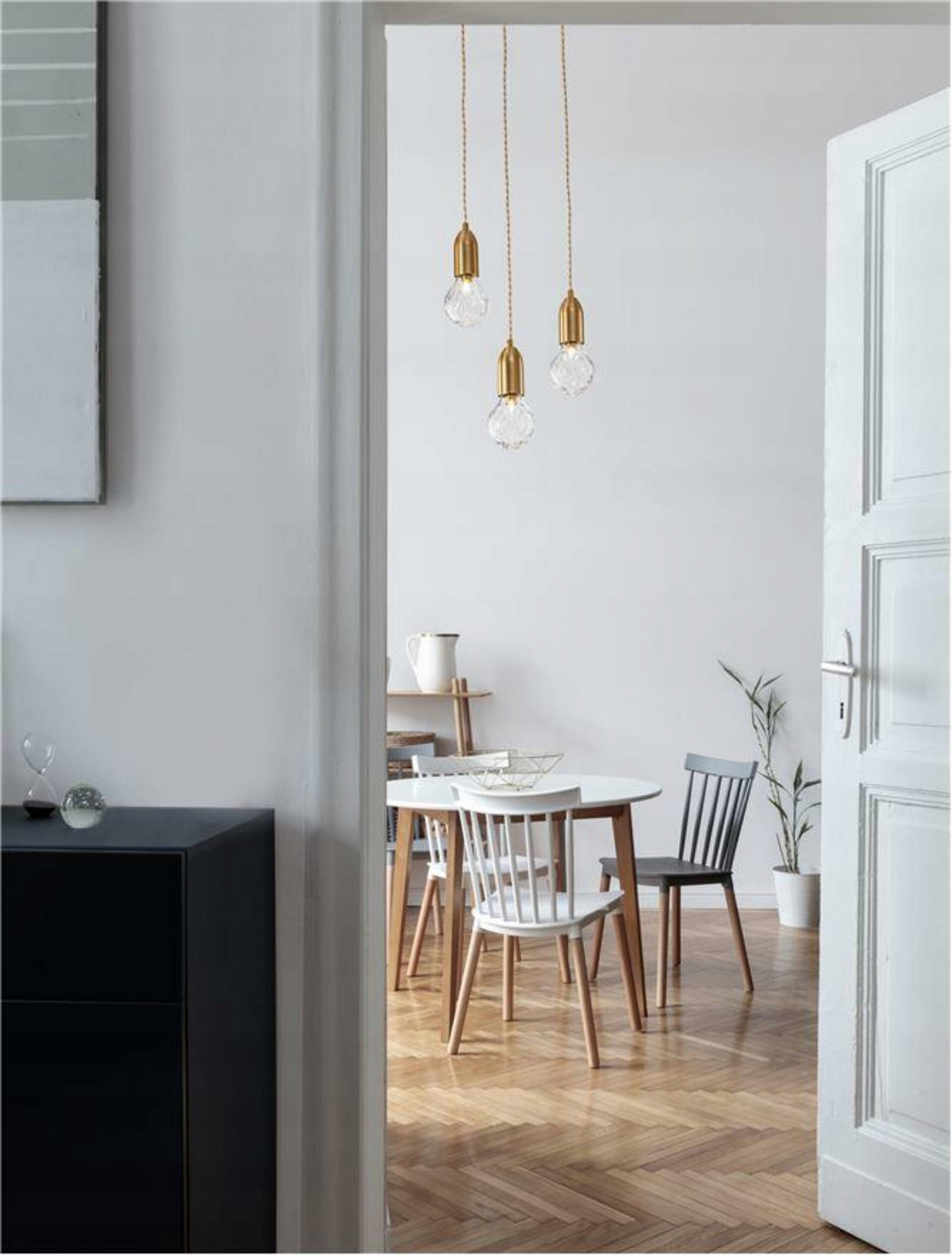 Nova Luce závěsné svítidlo Veda mosazný kov a čiré sklo G9 3x6W 230V IP20 b