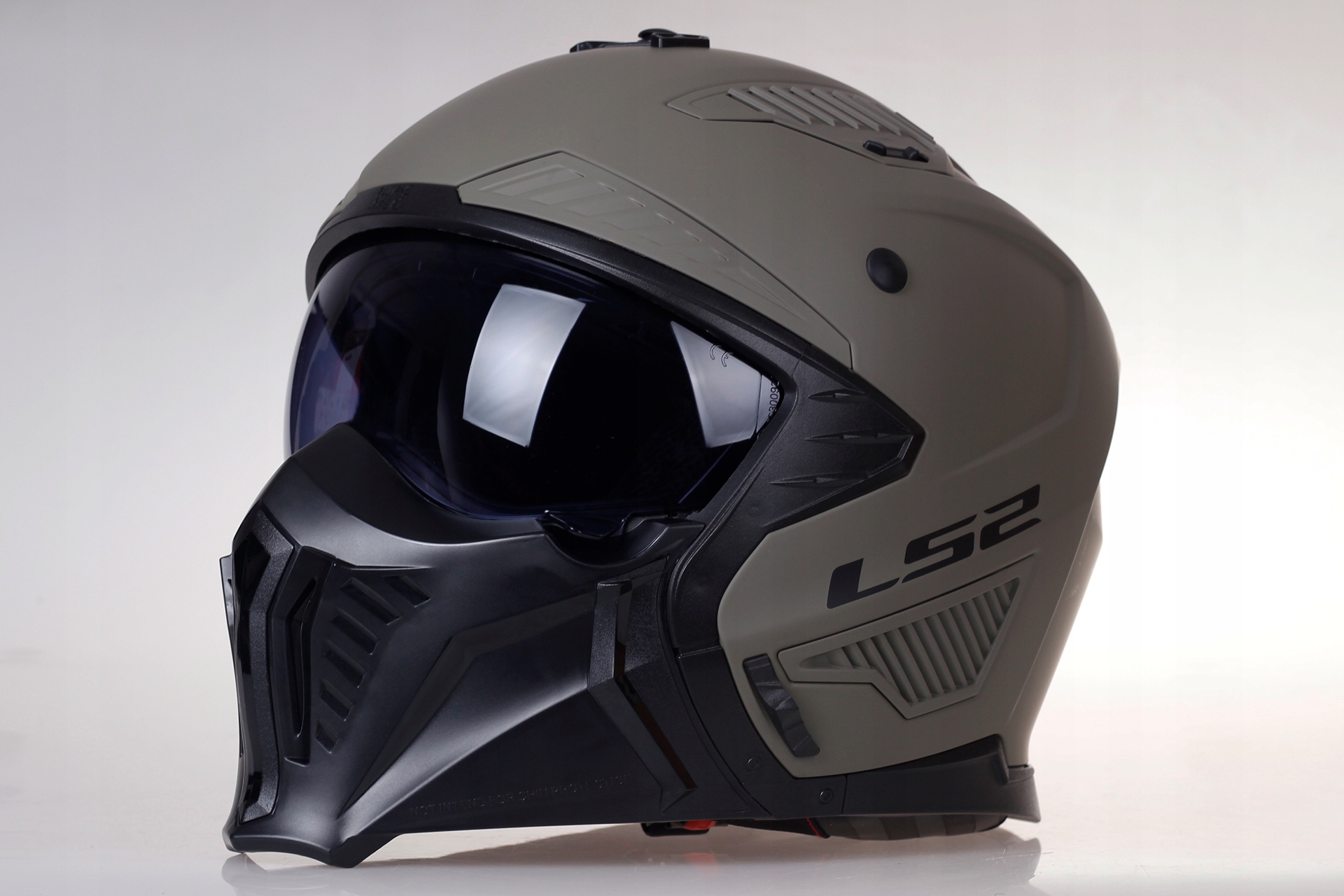 KASK LS2 OF606 WYPINANA SZCZĘKA + DASZEK 2 szyby 4 w 1 SAND matowy Rozmiar XL