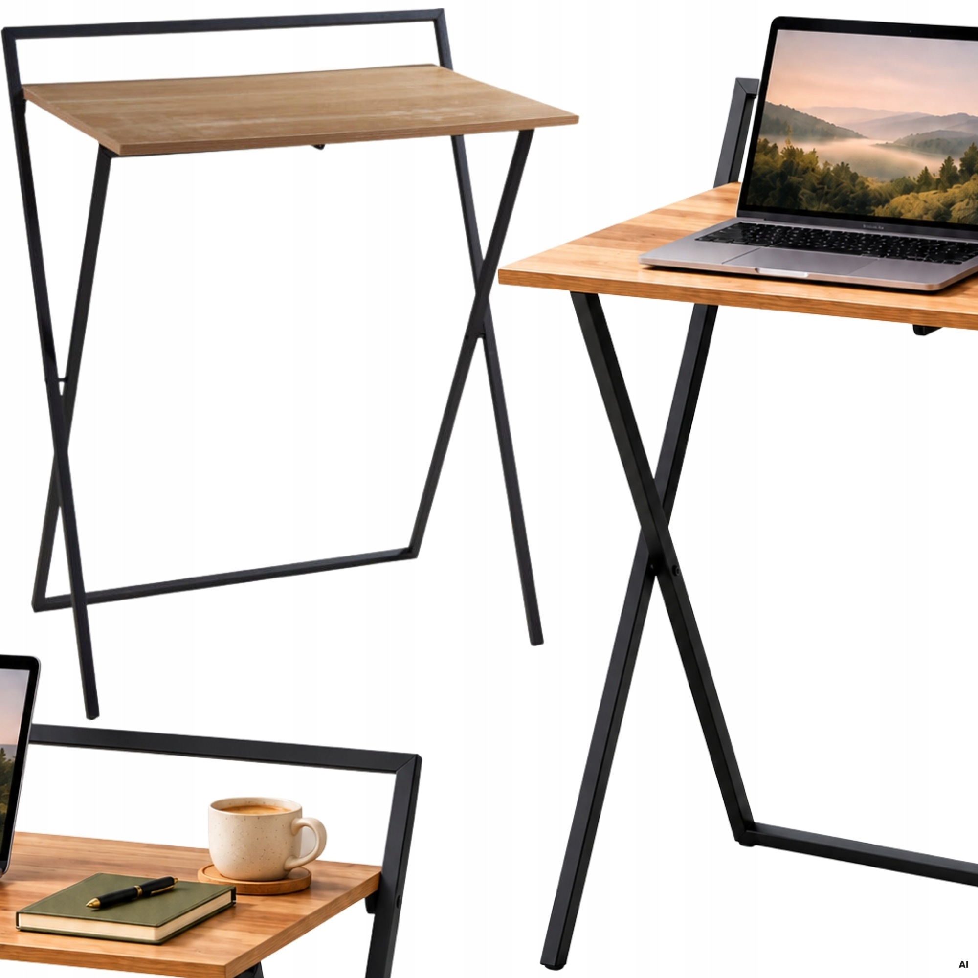 Skládací počítačový stůl Kompkatový pod notebook pro kancelářskou práci Přenosný