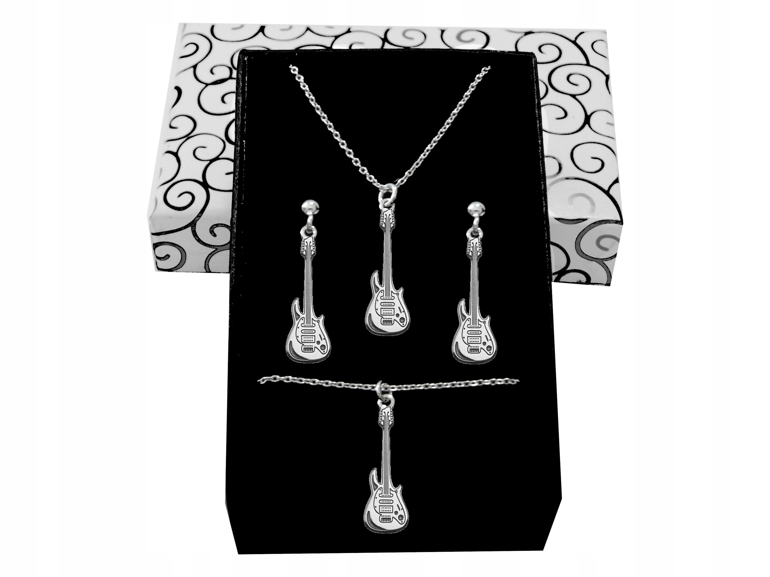 

Srebrny Komplet Gitara Elektryczna srebro 925