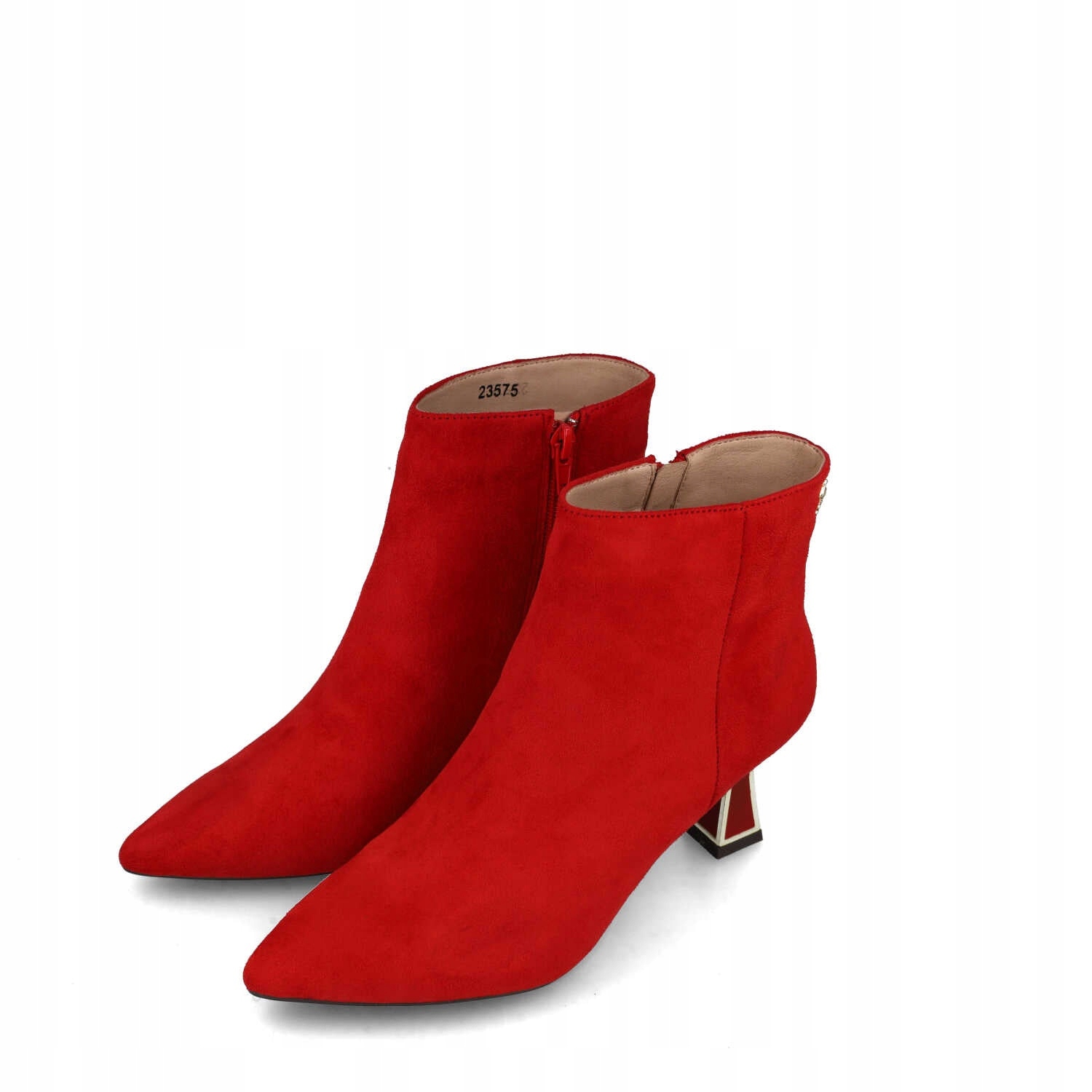 Menbur Červené Lodičky Z Přírodní Kůže Na Podpatku 38 3EA