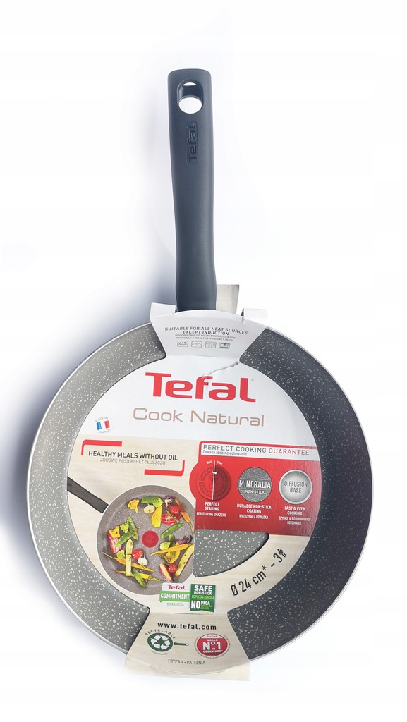 Patelnia TEFAL Cook Natural 24 cm oryginał Francja 11113935348 - Allegro.pl