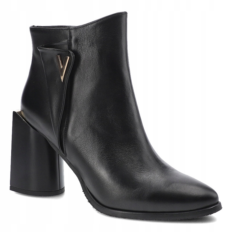 

Czarne Botki Karino Damskie Modne Buty