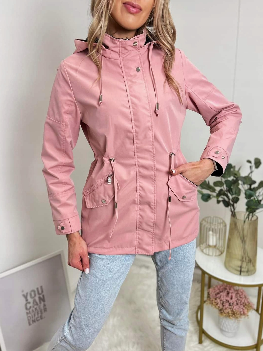 Kurtka PARKA wiosenna DWUSTRONNA odsuwany kaptur KOLORY XL/42 Kolor wielokolorowy