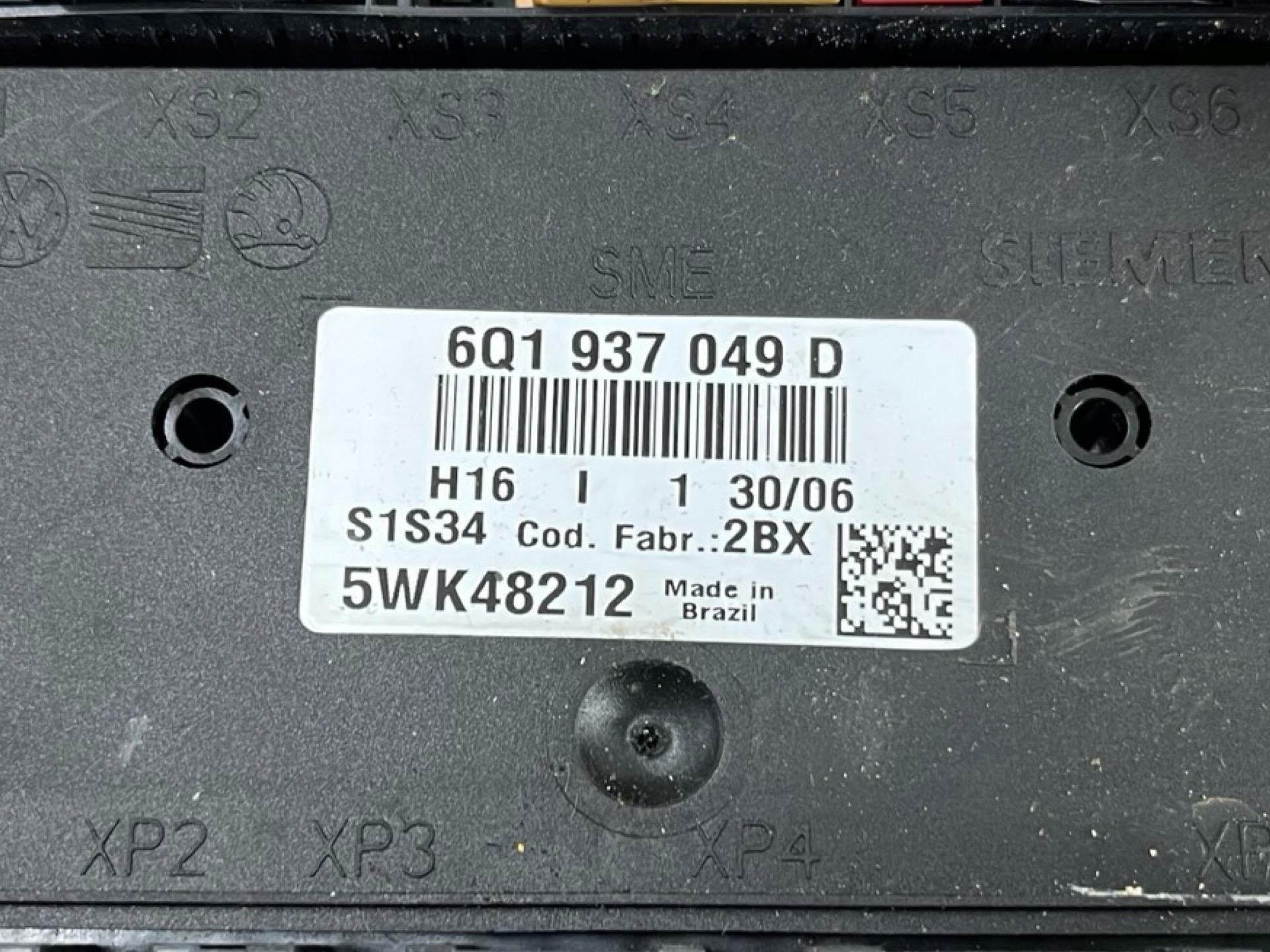 comfort control unit Volkswagen Polo 4 facelift 2006 6Q1937049D