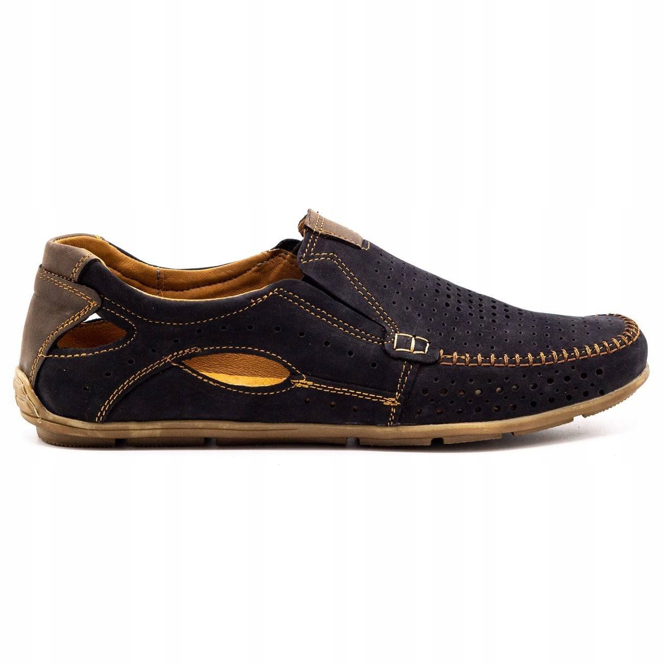 

Buty męskie mokasyny 91K lato czarny zamsz r.49