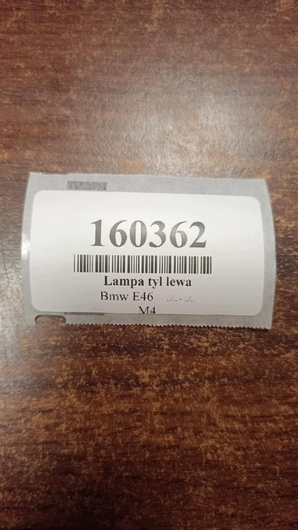 BMW E46 light left rear part