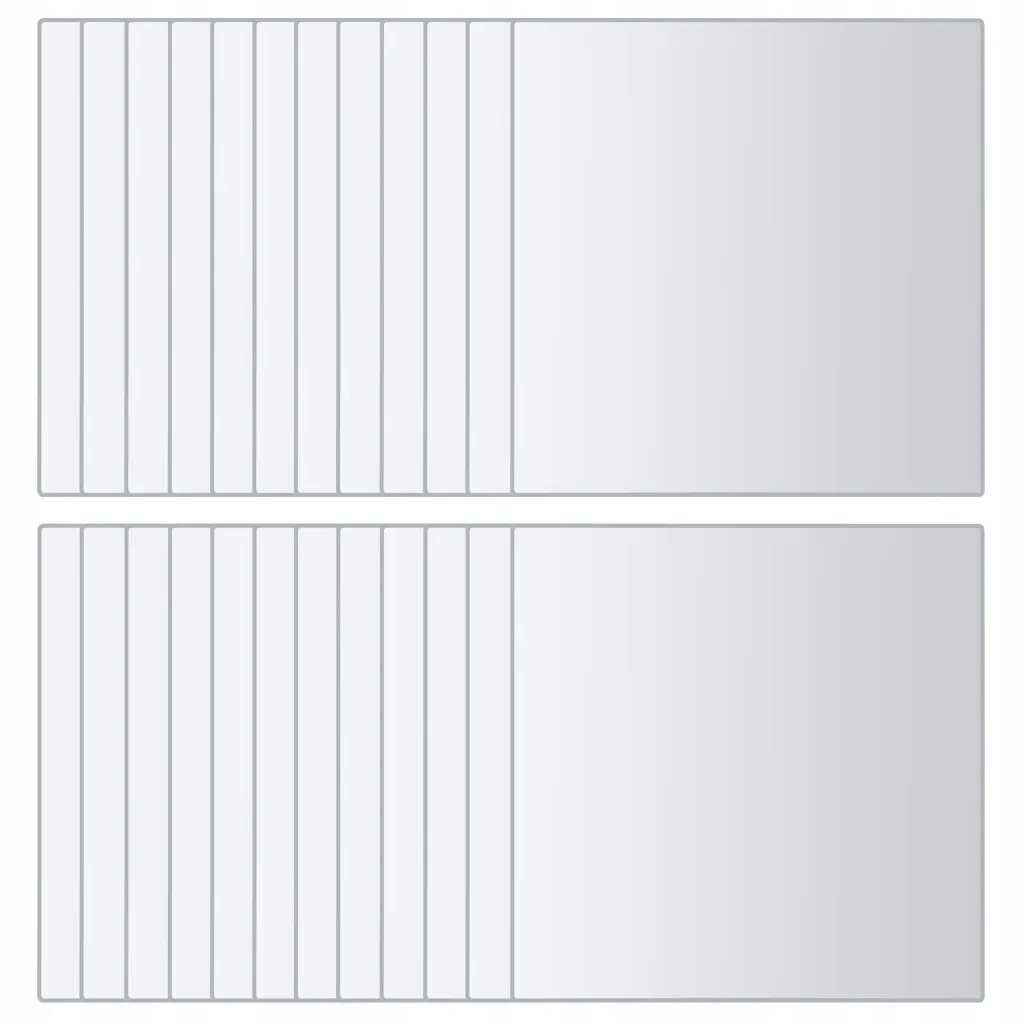 Sada 48 bezrámových zrcadlových dlaždic 15 x 15 cm