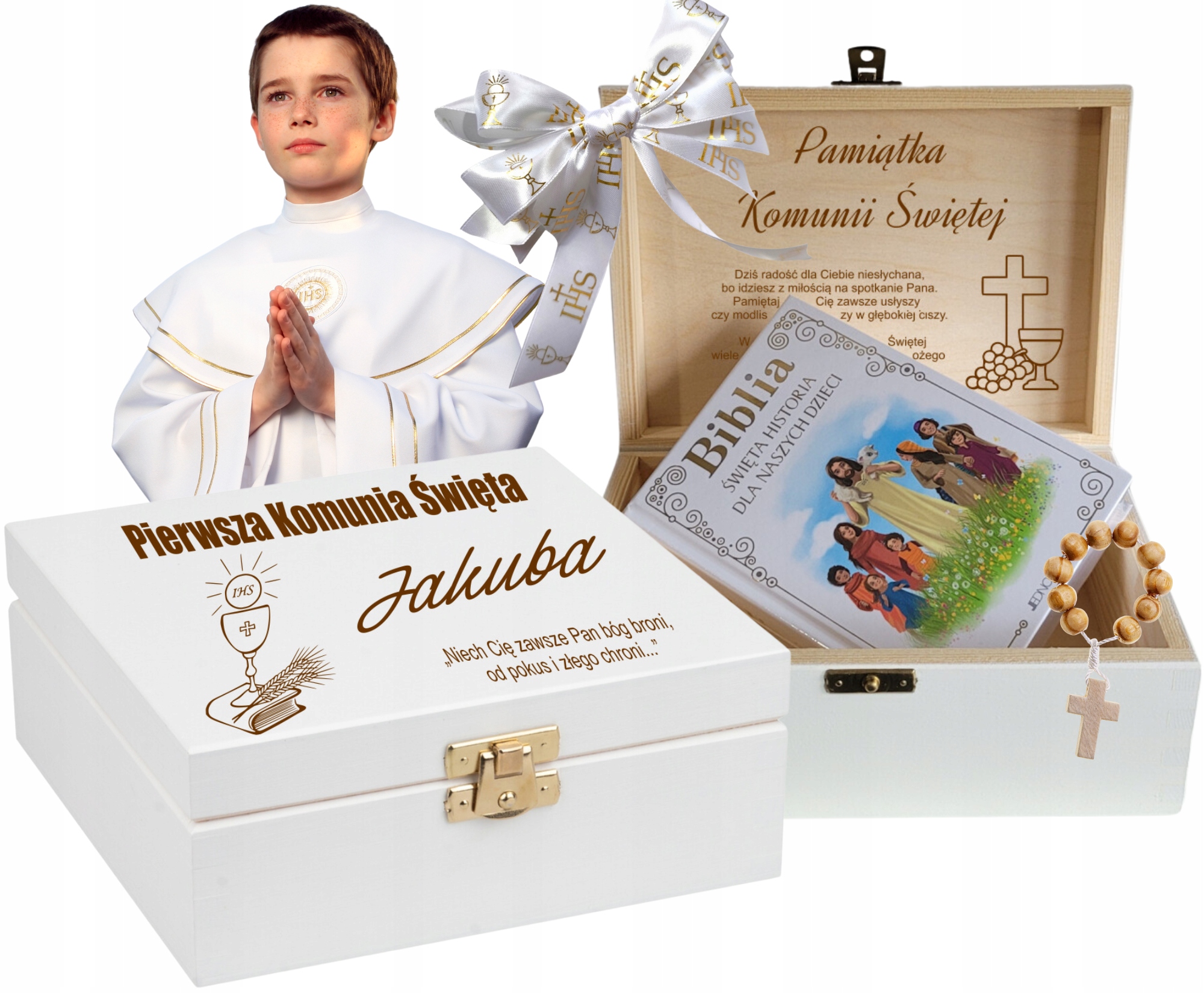 Bible Písmo svaté Památka prvního přijímání Dárek ke svatému přijímání gravírování