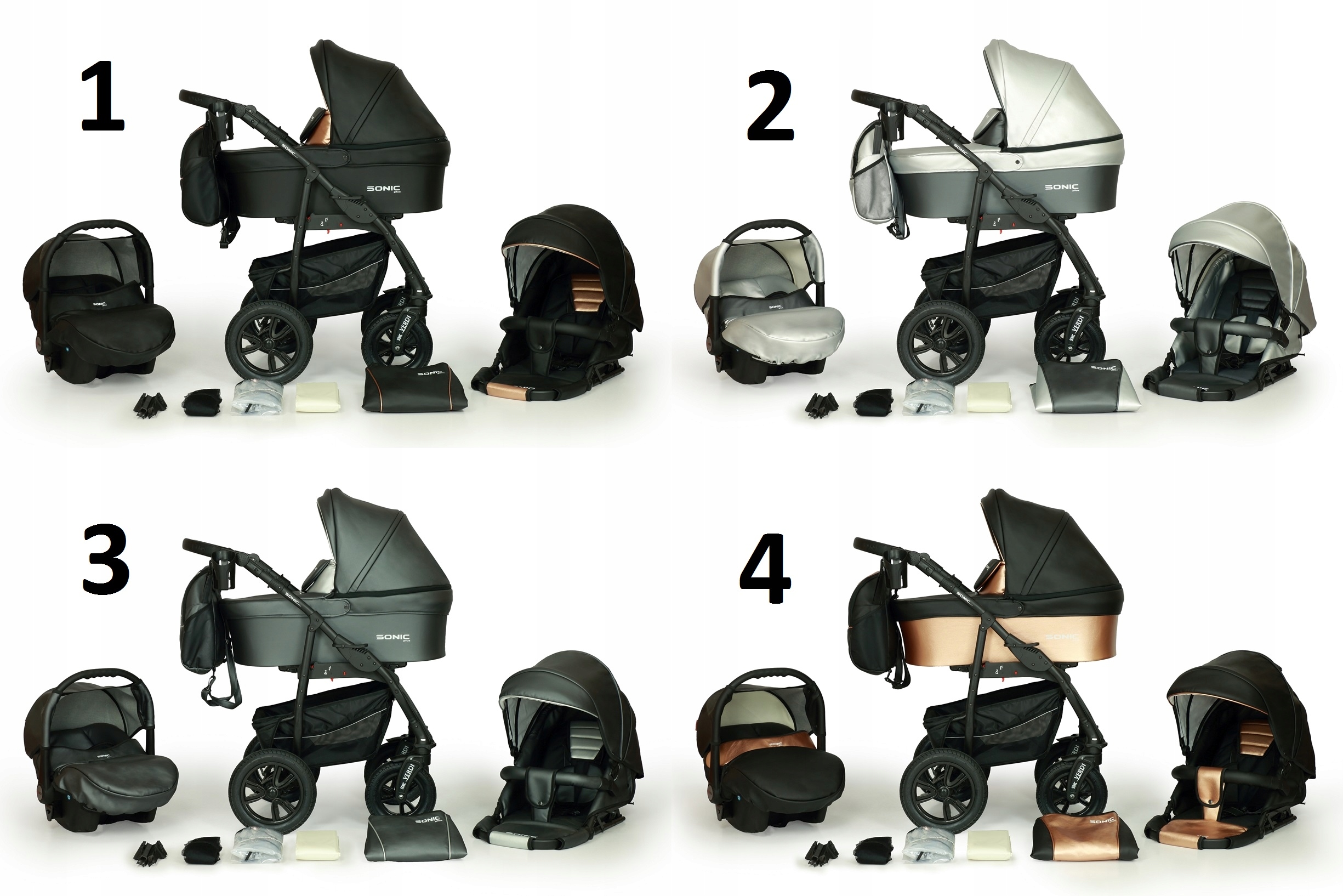 WÓZEK DZIECIĘCY VERDI SONIC PLUS PRO 4W1 Kod producenta Verdi