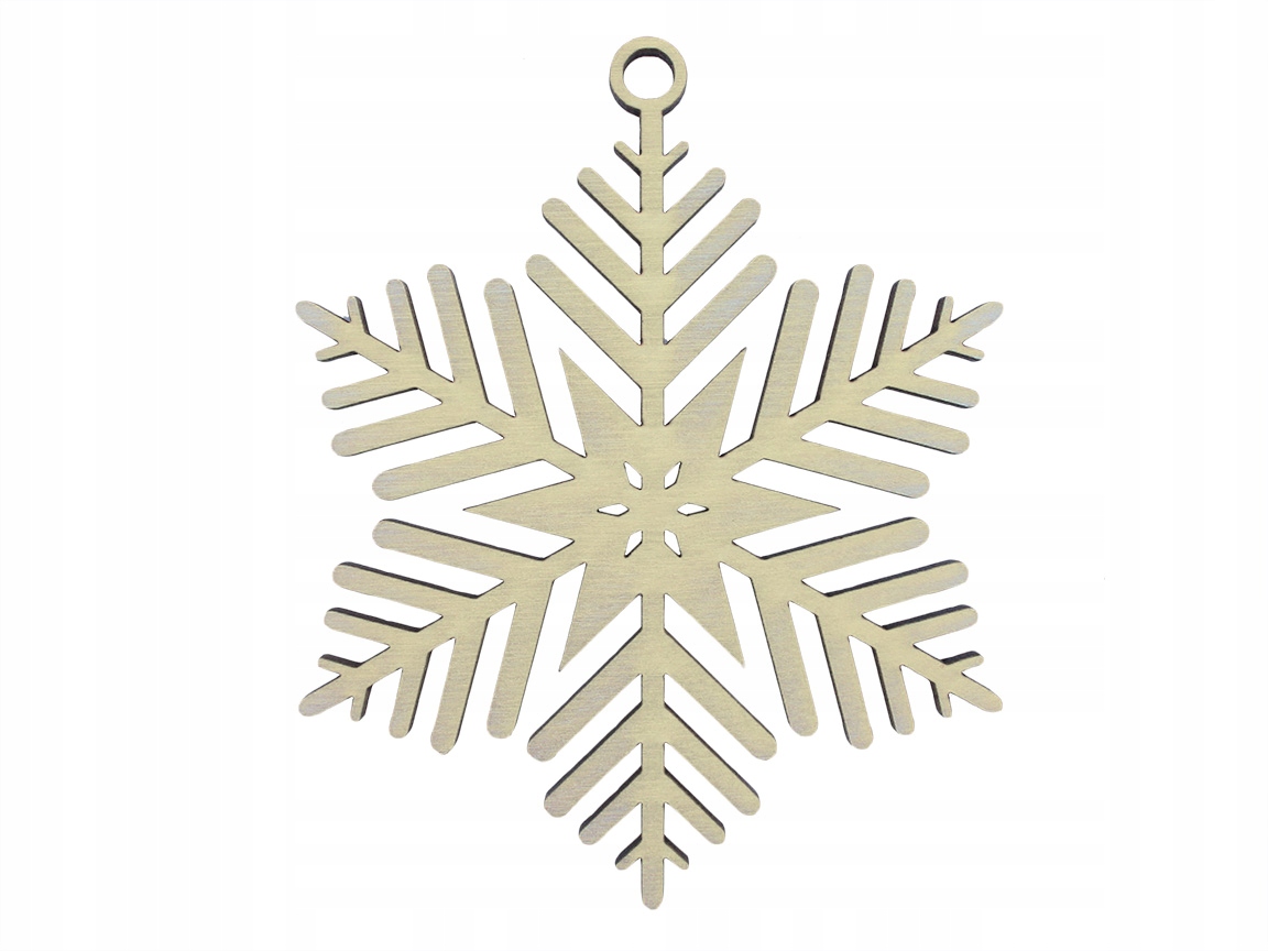 ZAWIESZKA CHOINKOWA DREWNIANA ŚNIEŻYNKA 10cm