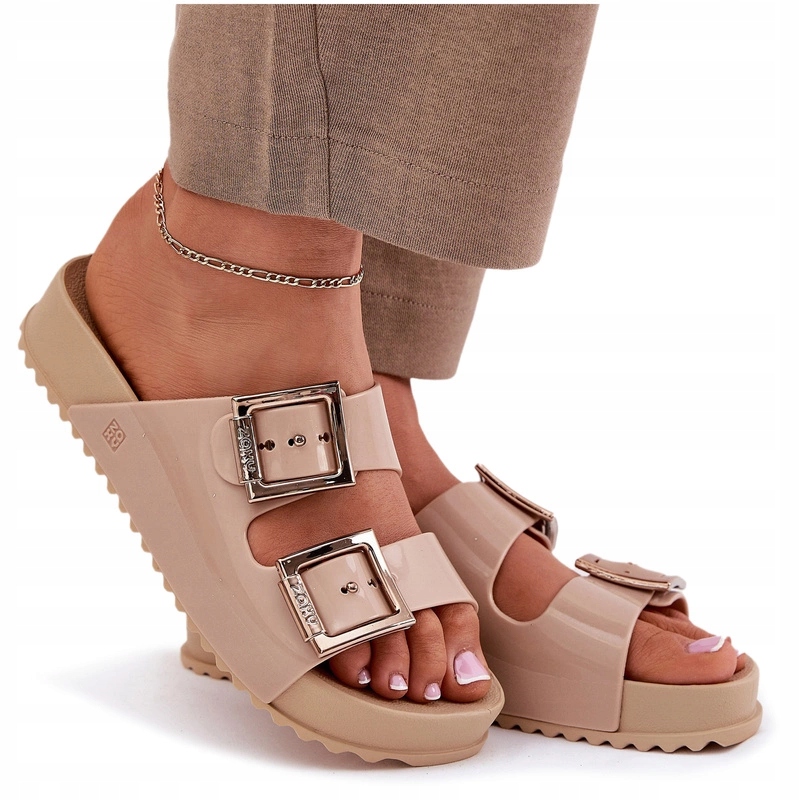 Gumové Pantofle Hladké, Voňavé Zaxy NN285092 Béžové 35/36