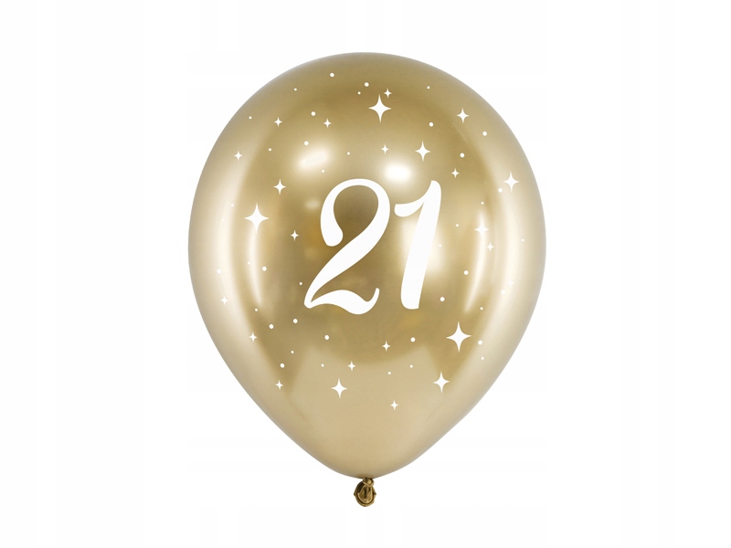 

Balony glossy 21 urodziny złote