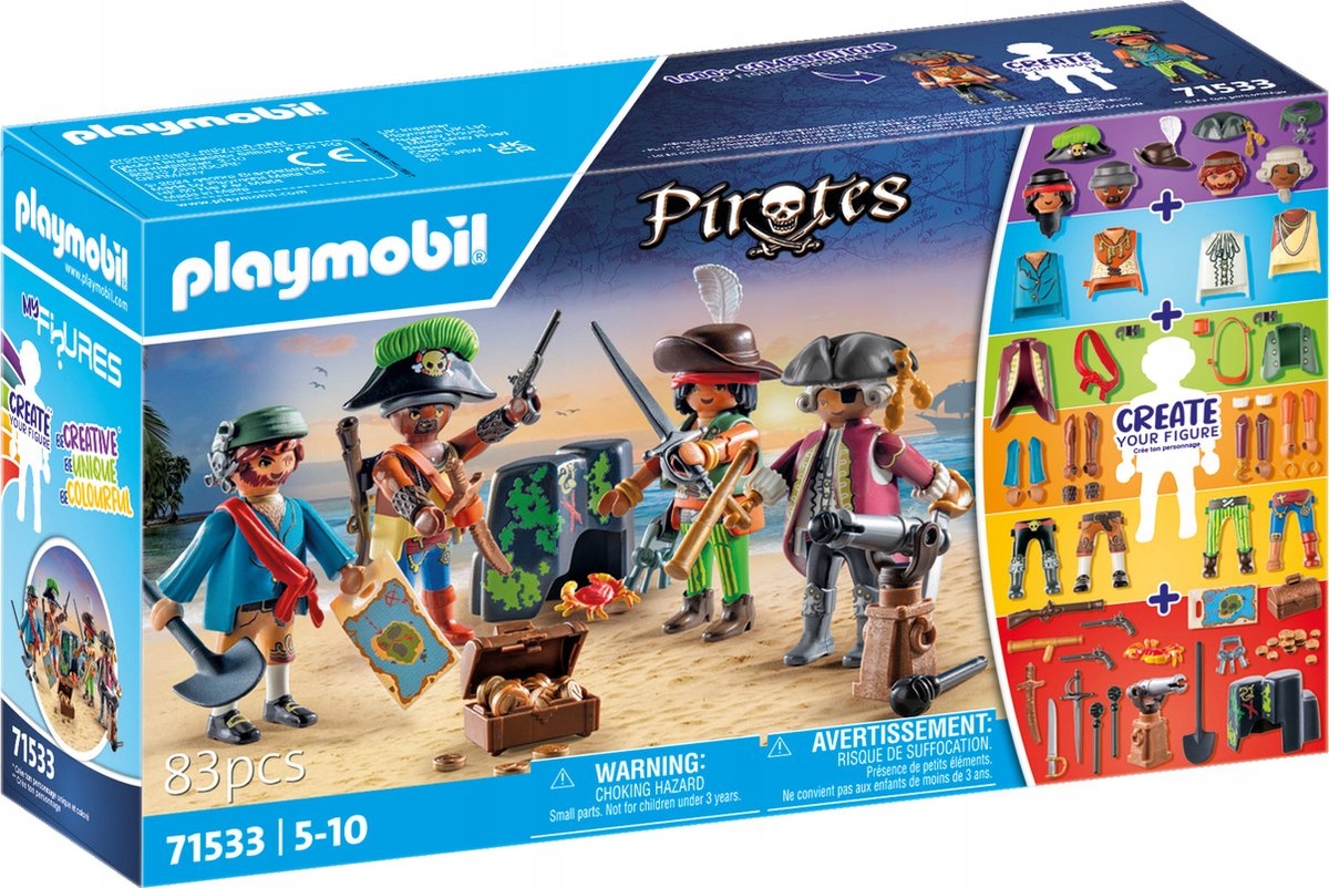 PLAYMOBIL - MY FIGURES FIGURKI - ZESTAW FIGUREK - PIRACI PIRATES 71533