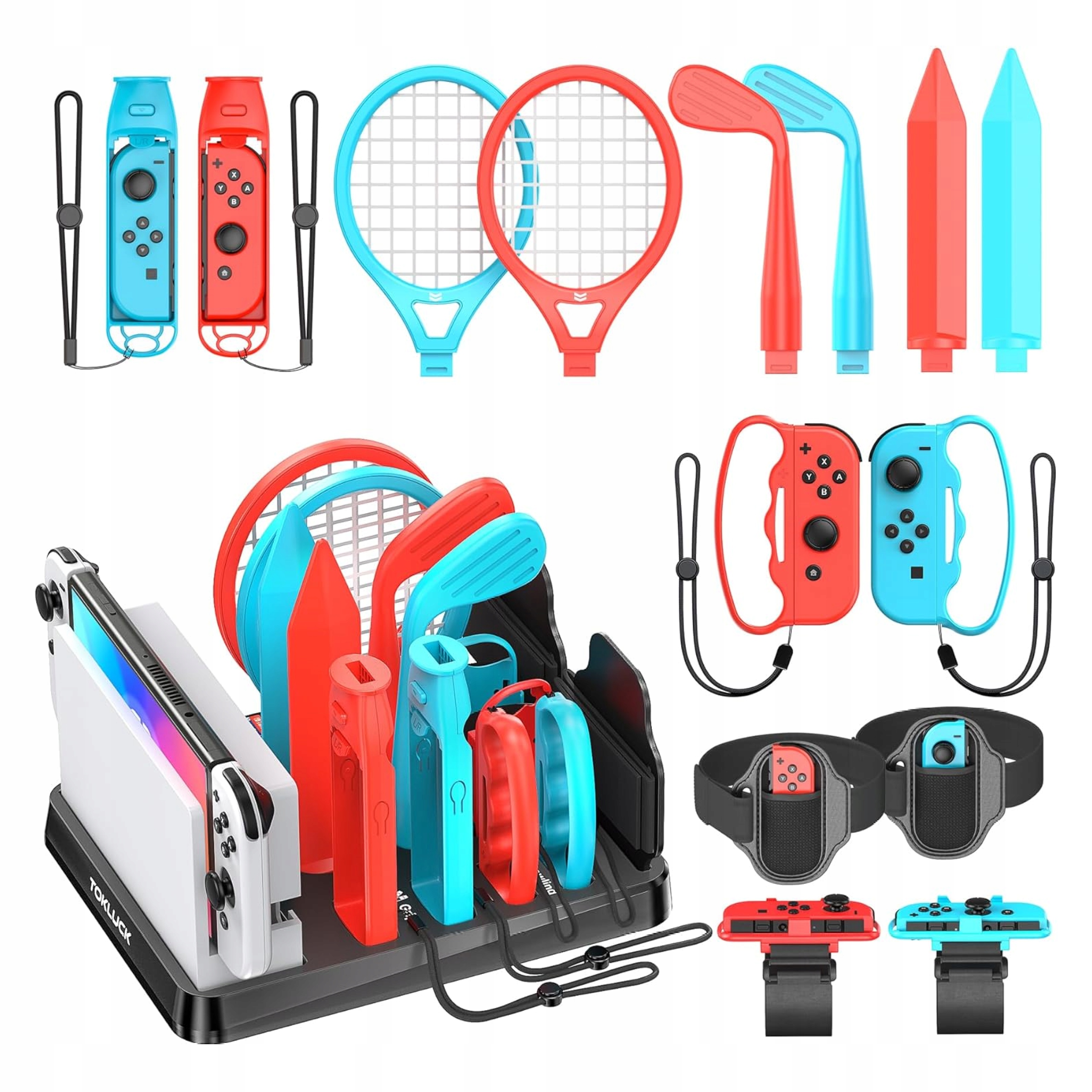 Zestaw 15W1 Akcesoriów Sportowych Do Nintendo Switch +organizer