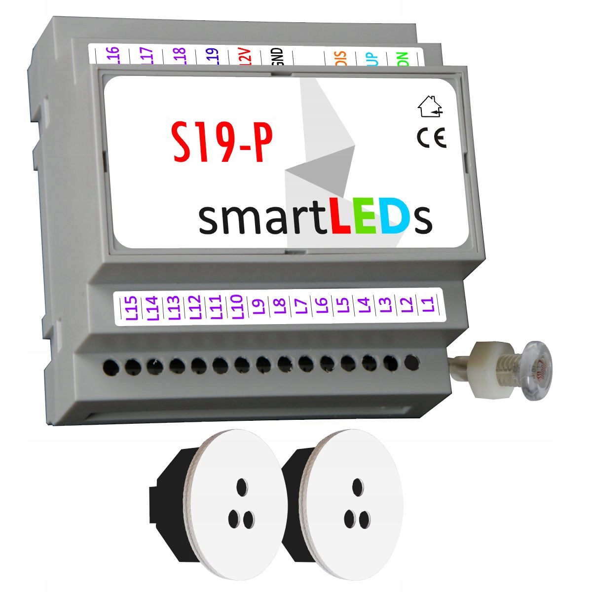 ZESTAW Sterownik schodowy FALA LED smartLEDS S19-P +2 Czujniki ruchu +sonda