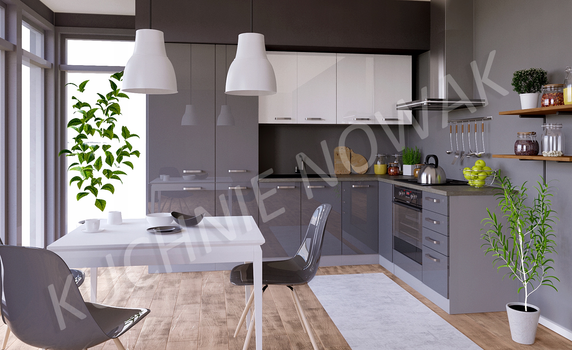 Meble kuchenne Torino MDF połysk Materiał płyta MDF