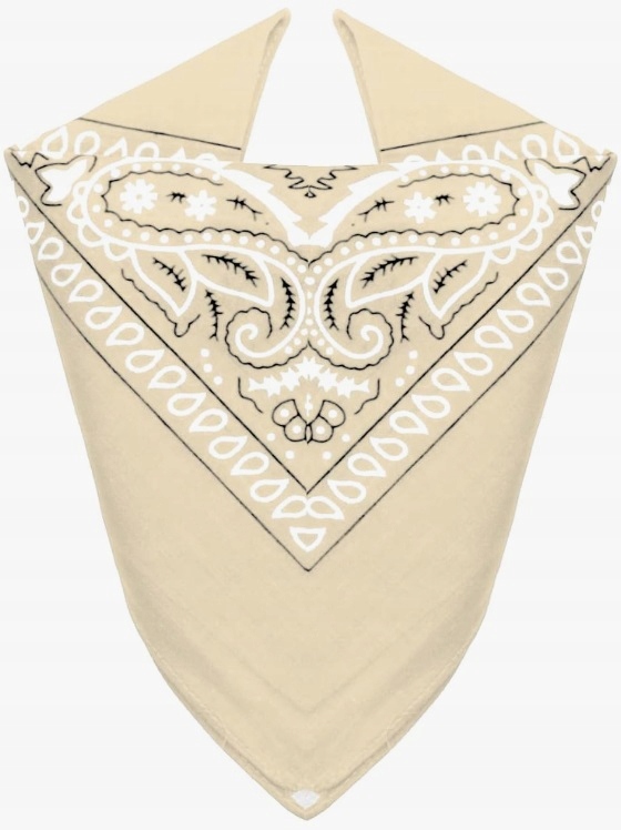 CHUSTKA BANDAMKA CHUSTA BANDANA APASZKA KREMOWA Marka inna