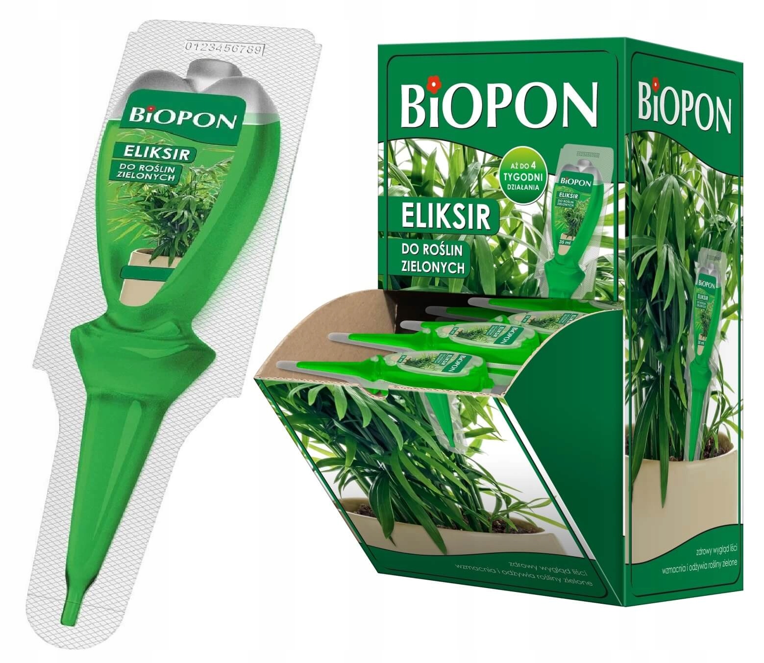 NAWÓZ DO ROŚLIN ZIELONYCH ELIKSIR BIOPON APLIKATOR SAMODOZUJĄCY 4 TYGODNIE