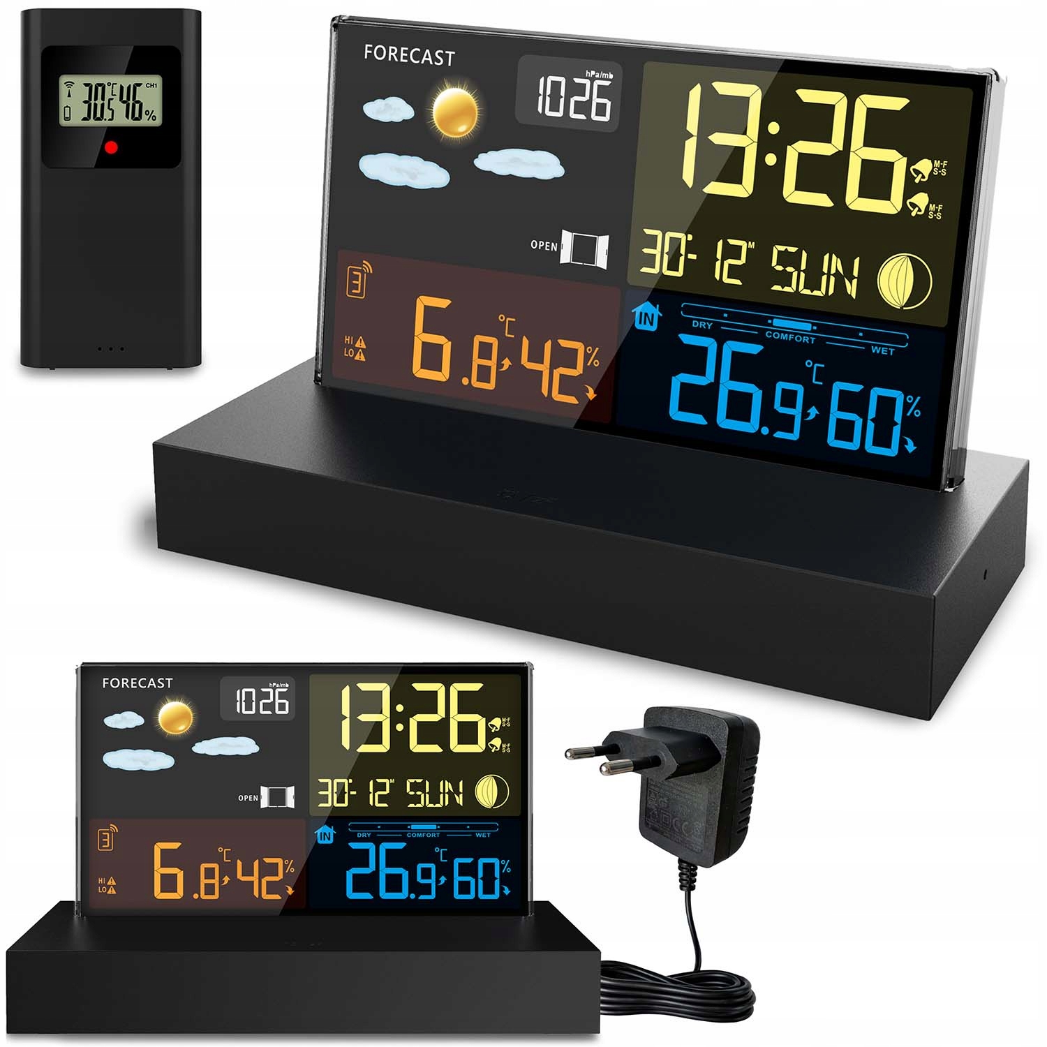 Stacja Pogody Pogodowa Bezprzewodowa Cyfrowa Higrometr Dcf Barometr Berdsen