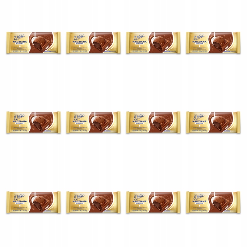 E. Wedel Czekolada mleczna z czekoladowym nadzieniem 287g X12