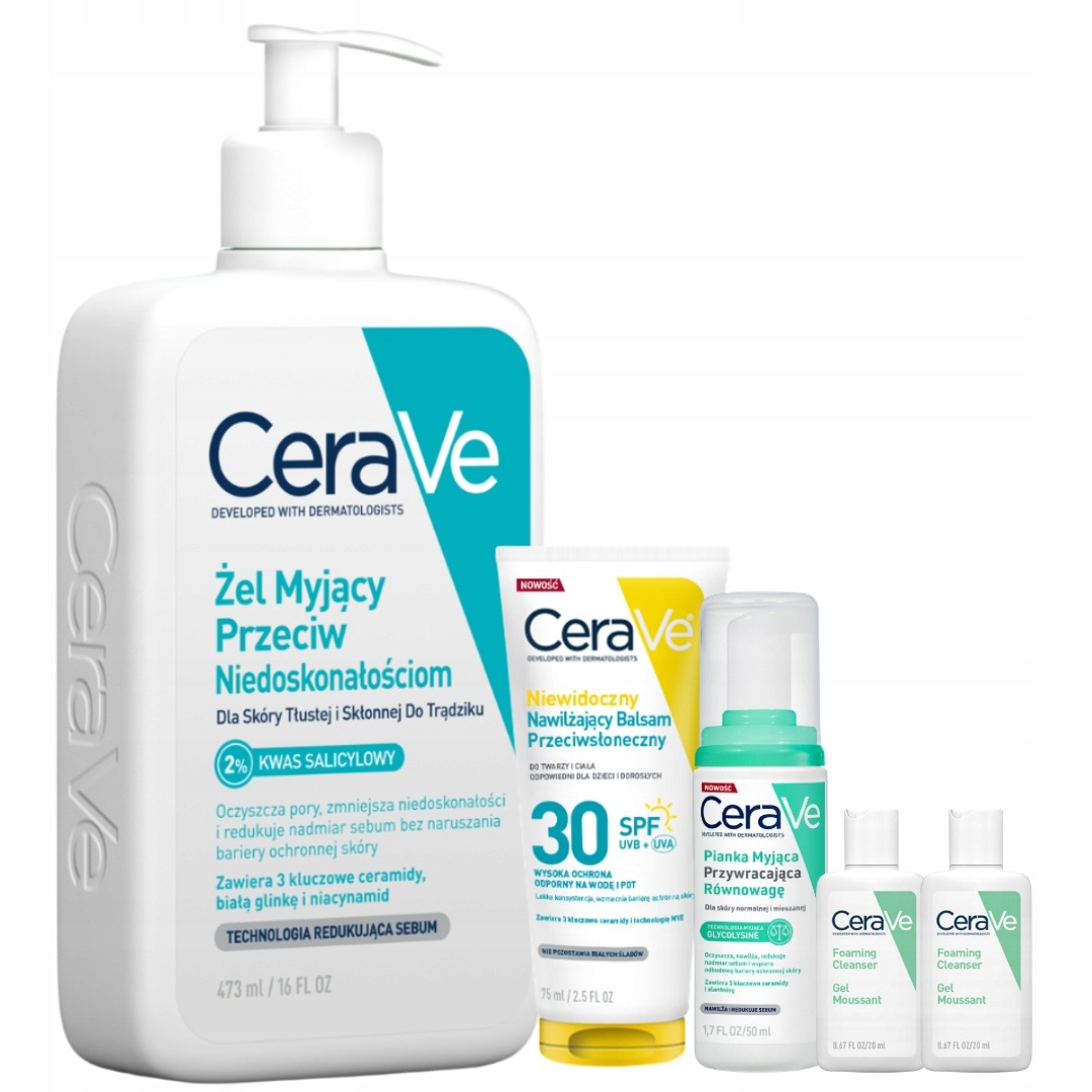 CeraVe Żel myjący przeciw niedoskonałościom Fluid z SPF30 wysoka ochrona