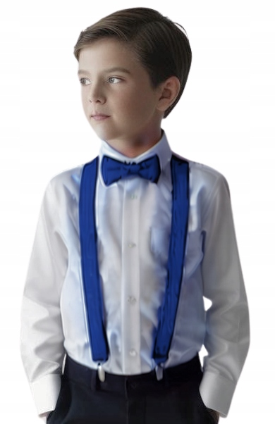 dziecięce szelki do spodni NIEBIESKIE 40-65cm 1- 8 lat regulowane