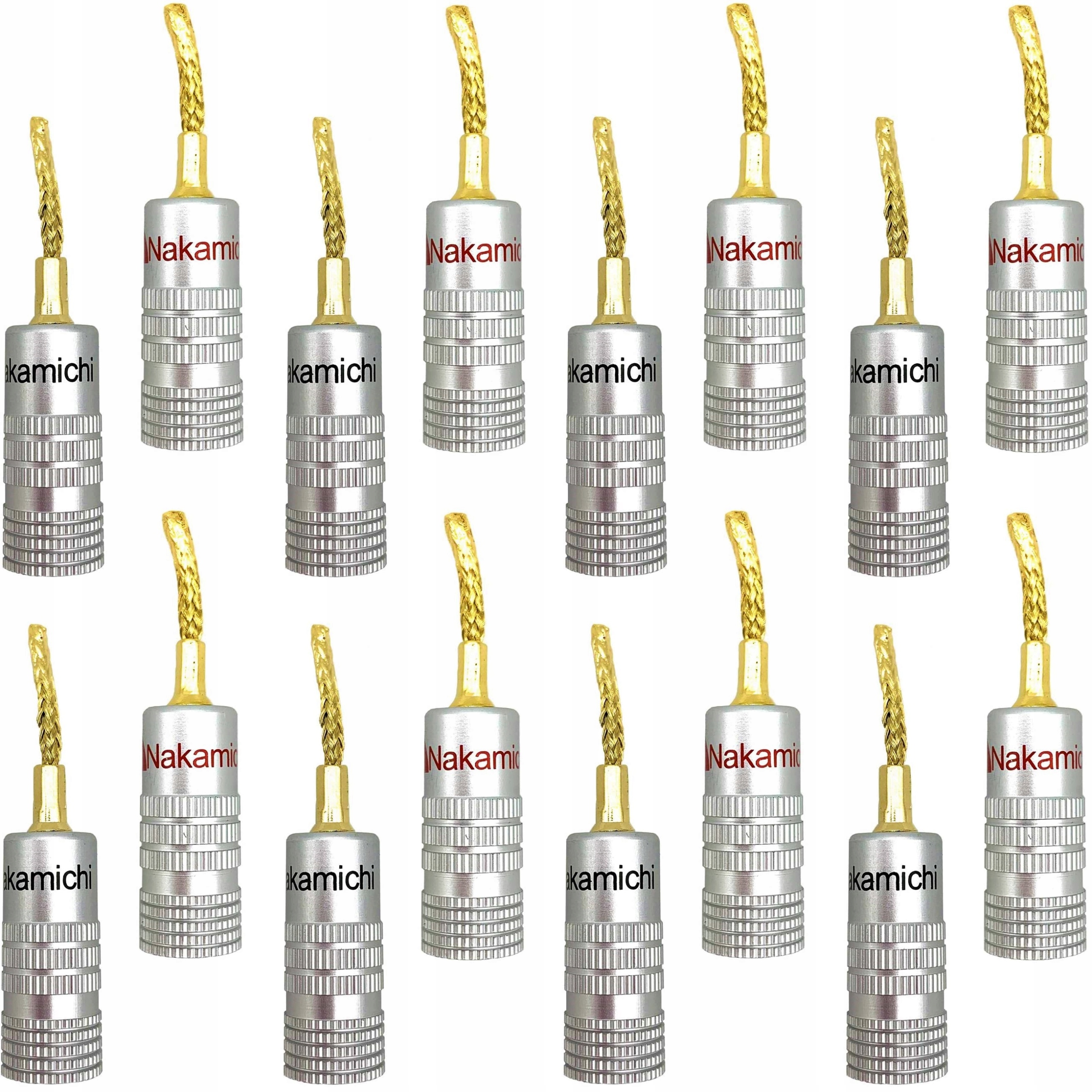 Špendlíkové Konektory Opletený Kabel Nakamichi 16 Ks