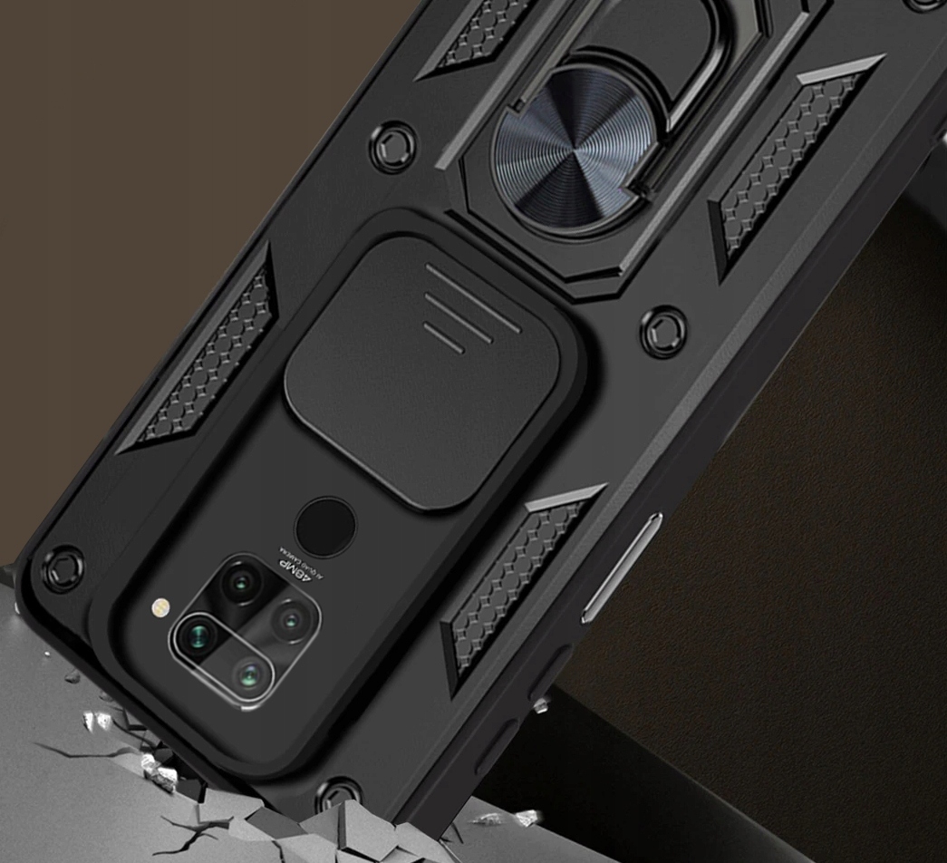 ETUI PANCERNE SLIDE DO XIAOMI REDMI NOTE 9 +SZKŁO HARTOWANE Stan opakowania oryginalne