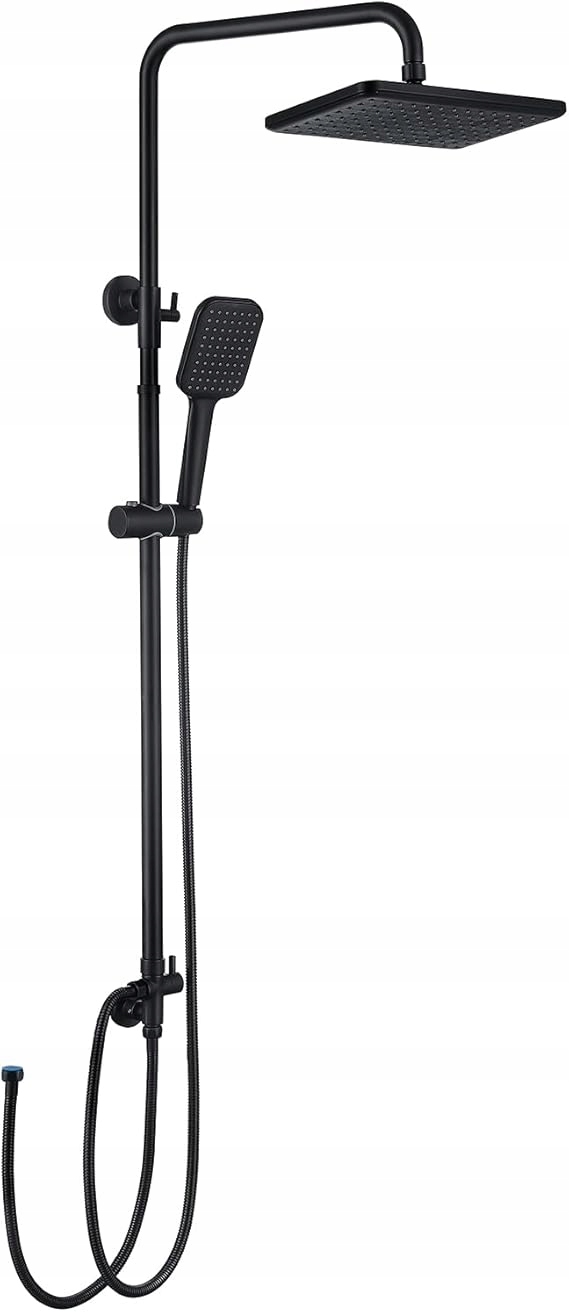 Mcadys Čierny výškovo nastaviteľný sprchový set do kúpeľne