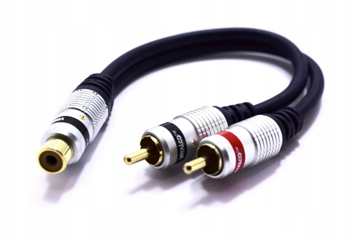 

Adapter Trójnik Rca 2X Wtyk Gniazdo Rca Vitalco