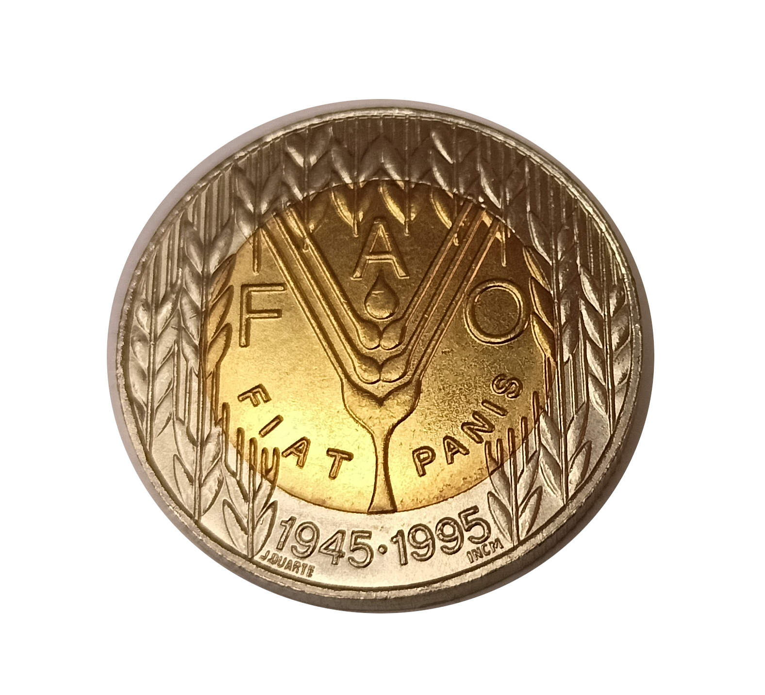 Portugalia 100 escudos 1995 BIMETAL FAO UNC