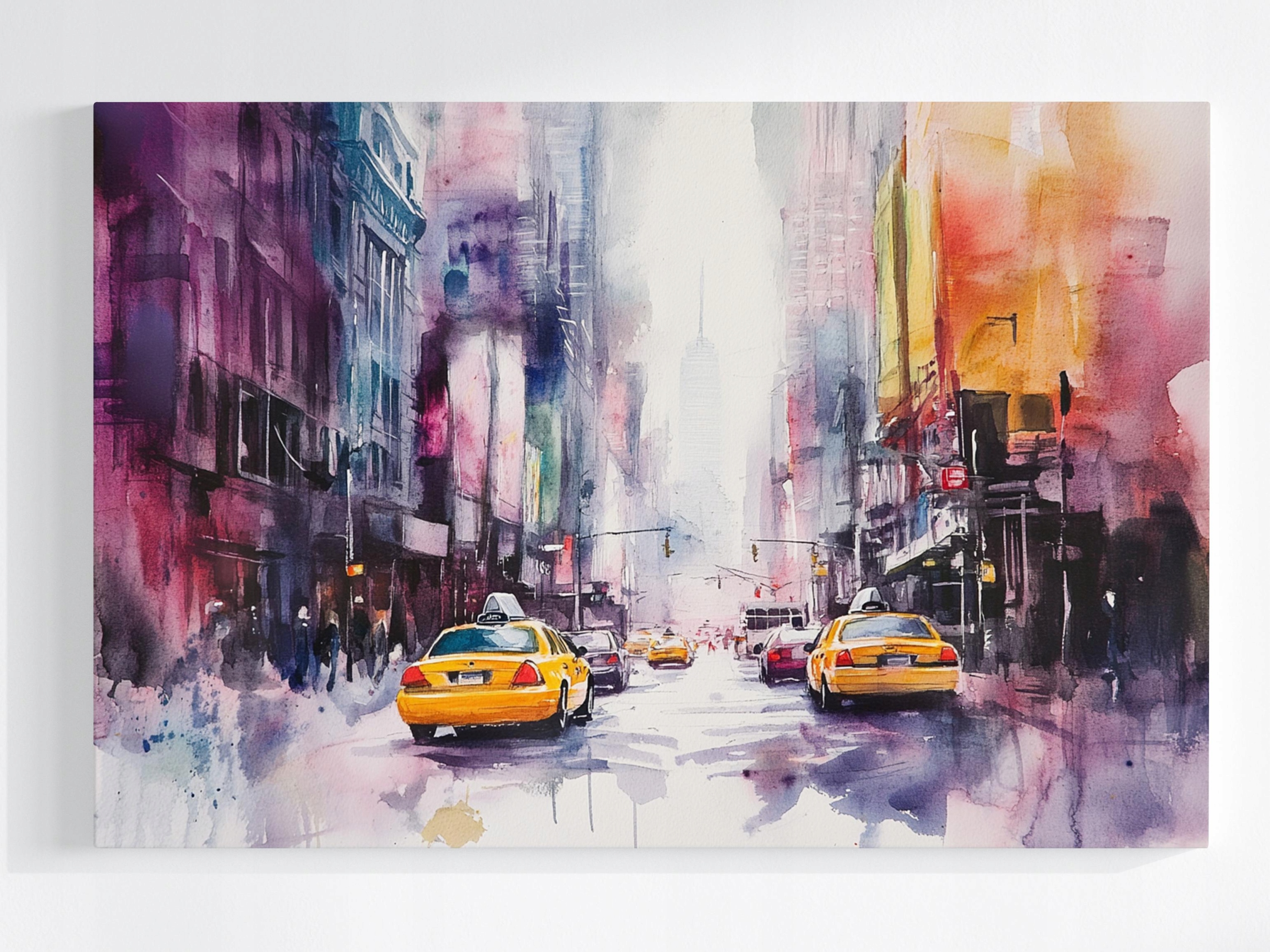 Obraz Na Plátně Canvas Město New York Ulice Auta Žluté Taxi 120x80