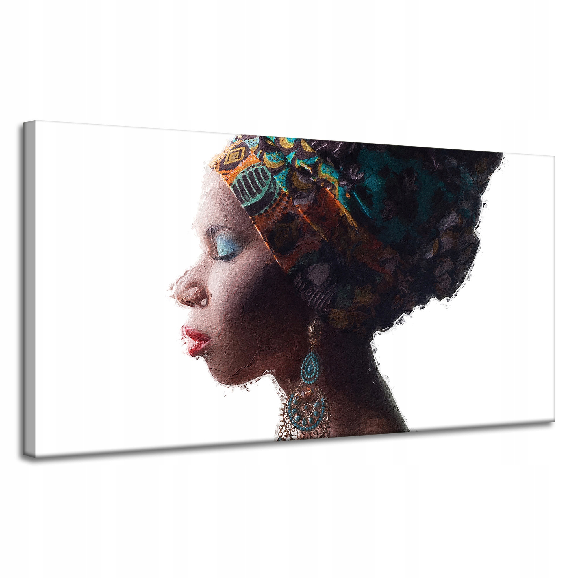 Obraz na plátně Černá pózující žena Tvář 120x60 cm Ideální jako dárek