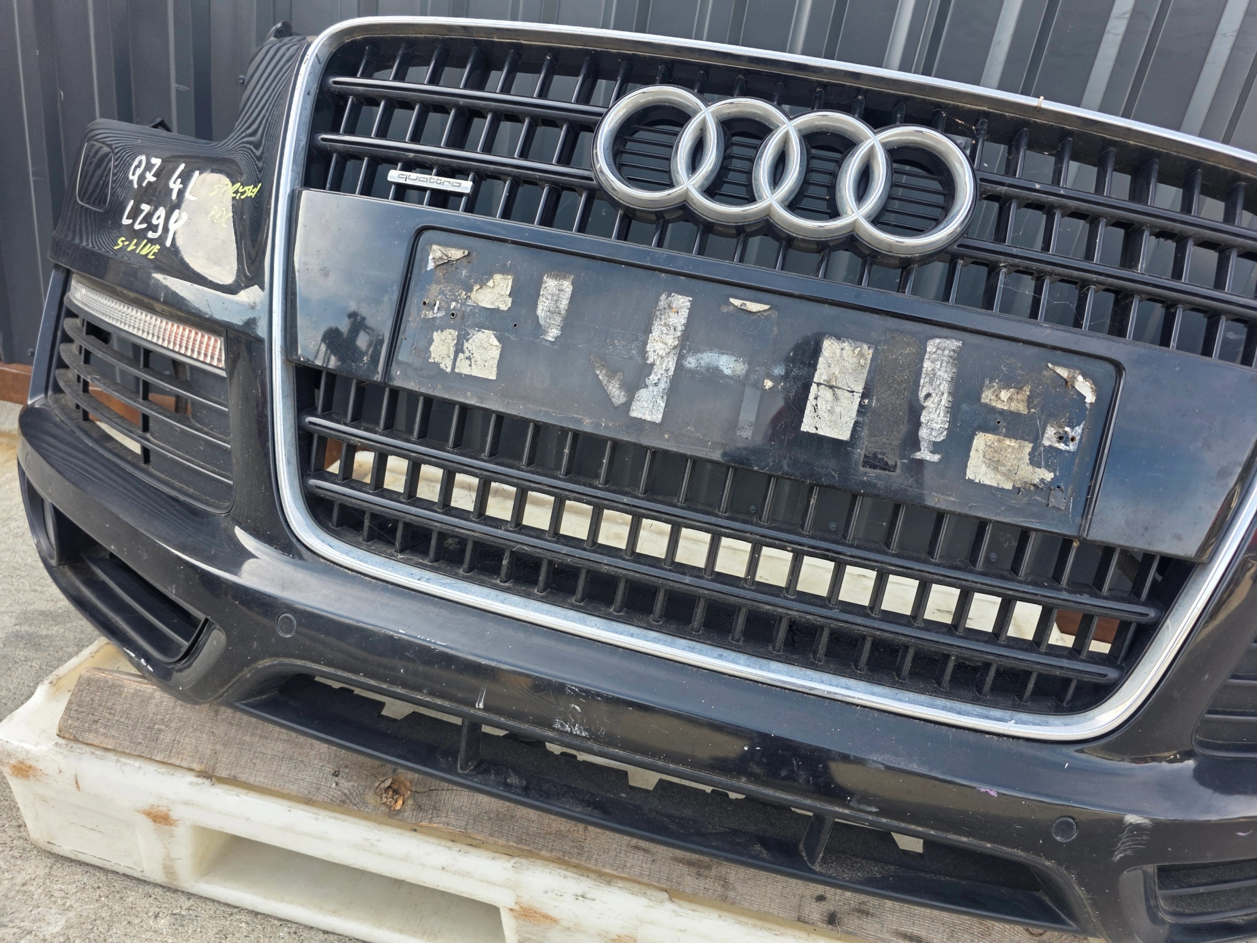bumper front AUDI Q7 4L S LINE washers PDC complete original LZ9Y !!!