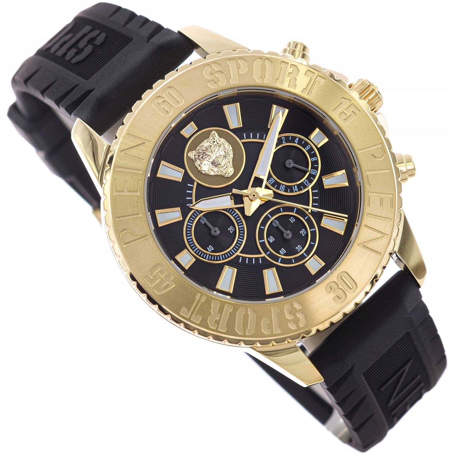 Pánské Hodinky Plein Sport PSMEA0224 Glam Chrono Černé S Páskem Chronograf