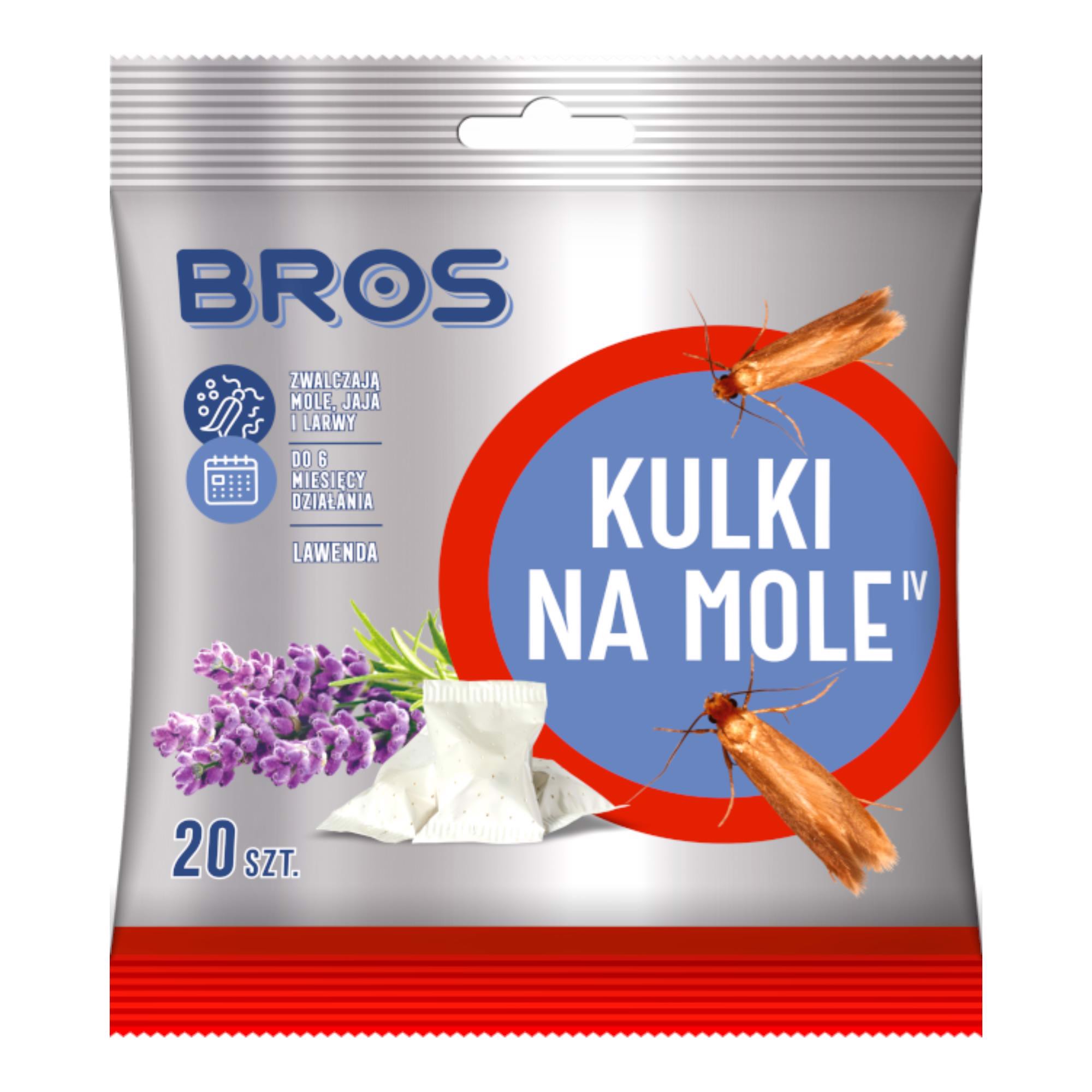 

Bros Kulki na mole odzieżowe 120g lawenda