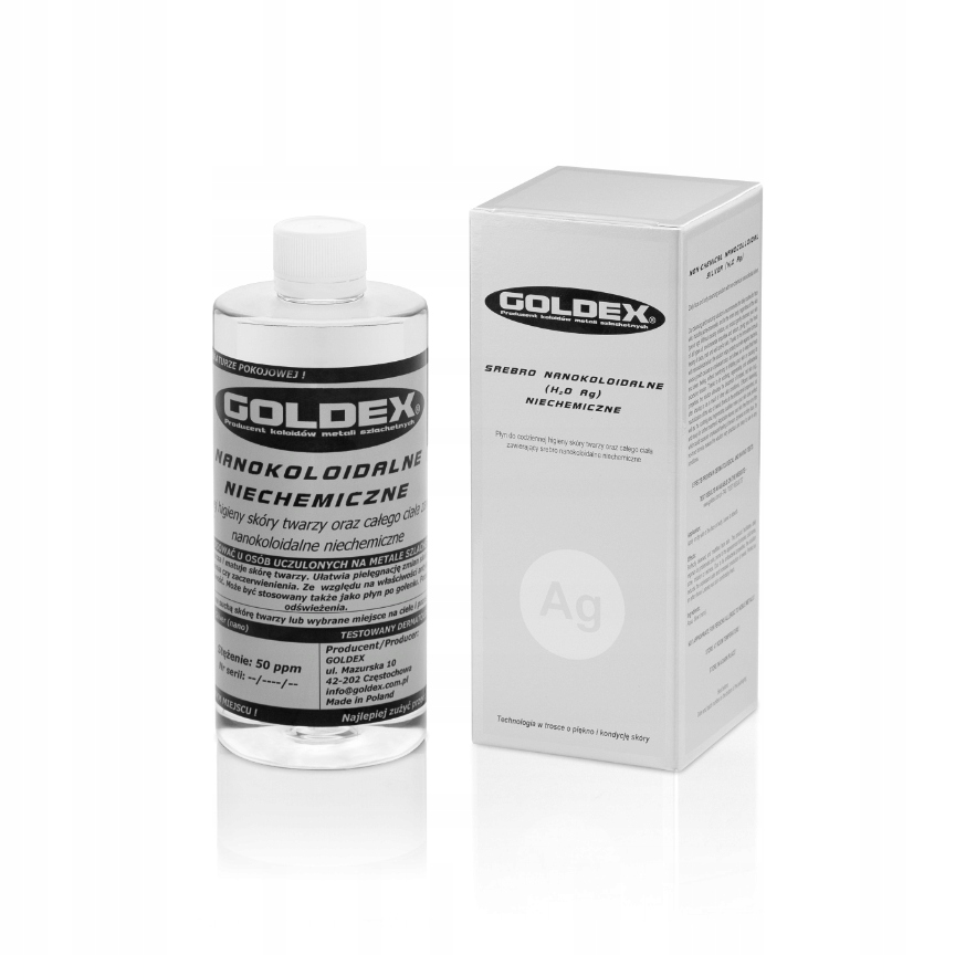 

Srebro nanokoloidalne niechemiczne goldex 500 ml
