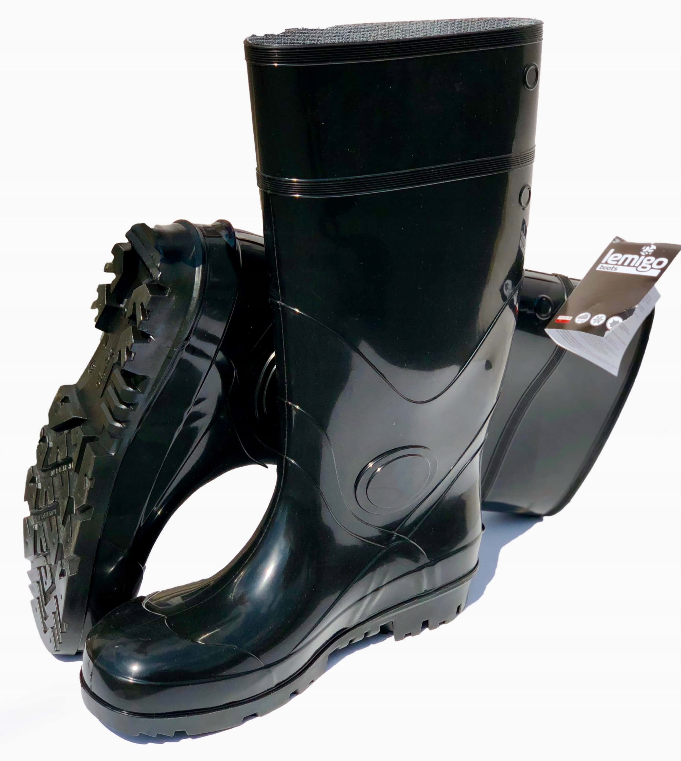 Kalosze Wędkarskie Wodoodporne Czarne Męskie 43 Model Bart Czarny