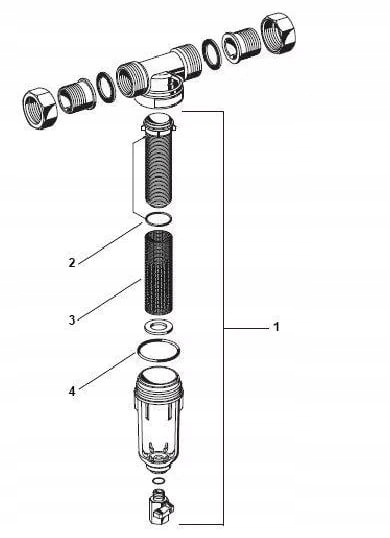 FILTR DO WODY PITNEJ SAMOCZYSZCZĄCY 1'' HONEYWELL Pojemność 0 l