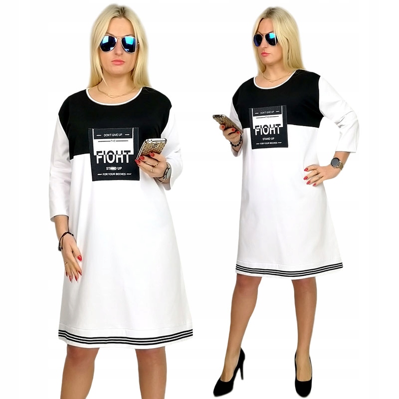 

Fantazyjna Modna Prosta Sukienka 46 48 50 Uni