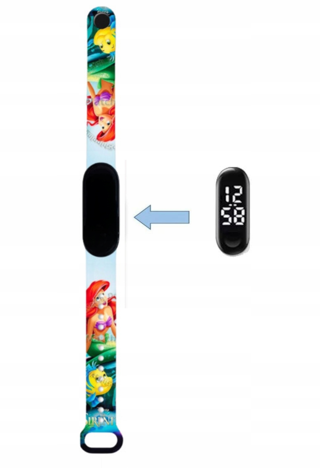 Zegarek cyfrowy LED Mała Syrenka Arielka