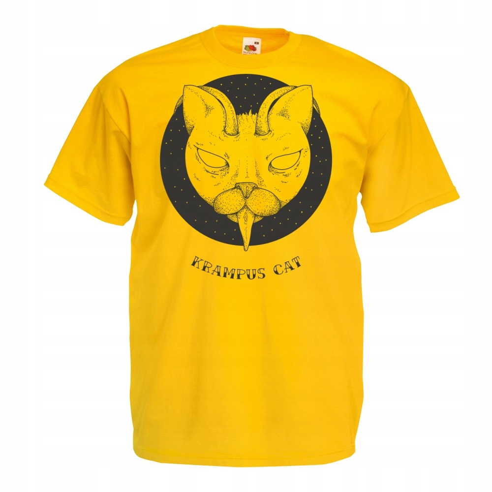 

Koszulka krampus cat kot S żółta